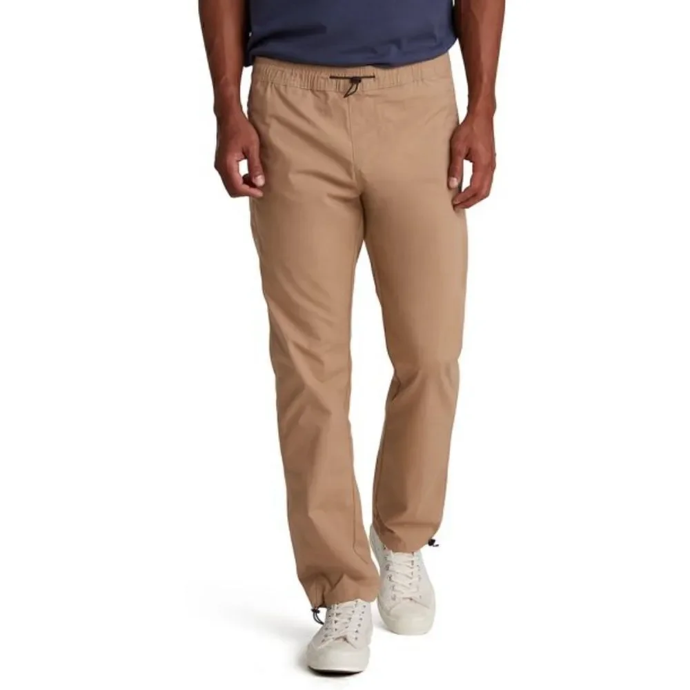 Levi's Tech Joggers Pants Slim Fit Tapered Leg Adjustable Cuffs Pocket Tan Brown